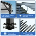 thumbnail image 3 of MUCHANT 12'x20' Outdoor Metal Carport, Heavy Duty Garage Galvanized Car Shelter with Enhanced Base for Pickup, Boat, Car and Tractors, 3 of 8