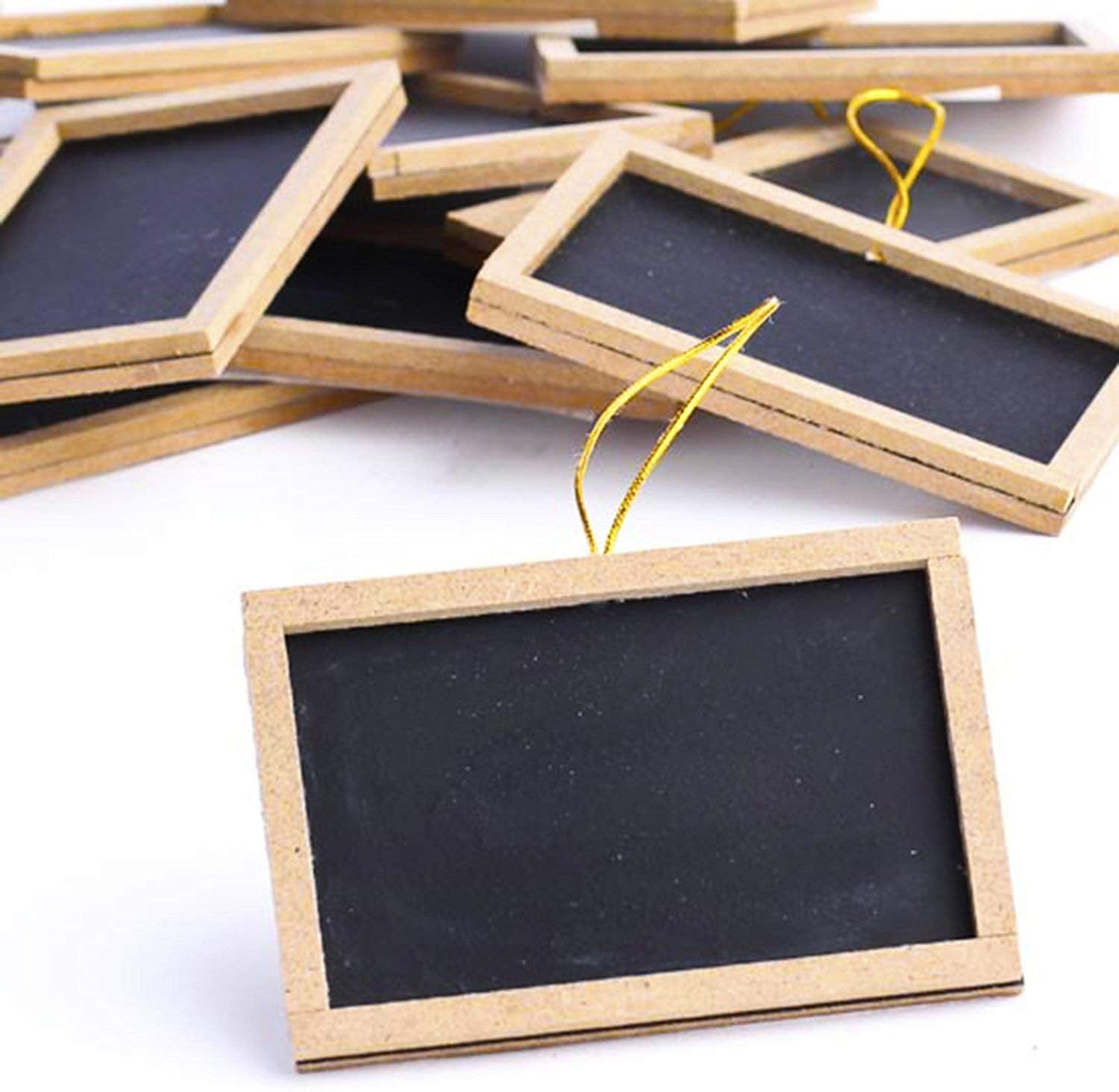 Tytroy 12pcs Mini Small Chalkboards 2" X 3" Rustic Wedding Place Cards