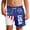 Blue, variant on Kids Boys USA 250th Anniversary Stars and Stripes Print Swim Trunks Knee Length Double Layer Design Patriotic Theme Casual Summer Beach Shorts Blue 5 Years-6 Years