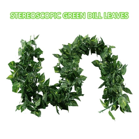 

Tiitstoy Simulation Rattan Leaves Green Plants Color Printing Three-Dimensional Rattan Courtyard Fence Living Room Stairs Hotel Decorative Plant Vine Strips