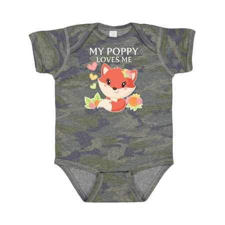 

Inktastic My Poppy Loves Me- Little Fox Gift Baby Boy or Baby Girl Bodysuit
