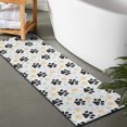 thumbnail image 2 of Black Dog Puppy Paw Bathroom Rugs Mat,Non Slip Microfiber Bathroom Rug,Rubber Backing,Soft Bathroom Mats for Bathroom Floor,Tub and Shower,47x17in(120x43cm), 2 of 5