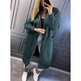 thumbnail image 6 of Fashion Sweatshirts Comfortable Full Zip Up Hoodie Womens Long Fleece Sweatshirt with Pockets Dark Green 5XL, 6 of 7