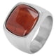 thumbnail image 3 of Anillo de acero inoxidable con ojo de tigre para hombre: acabado clásico en acero, elegante accesorio de joyería, 3 of 8