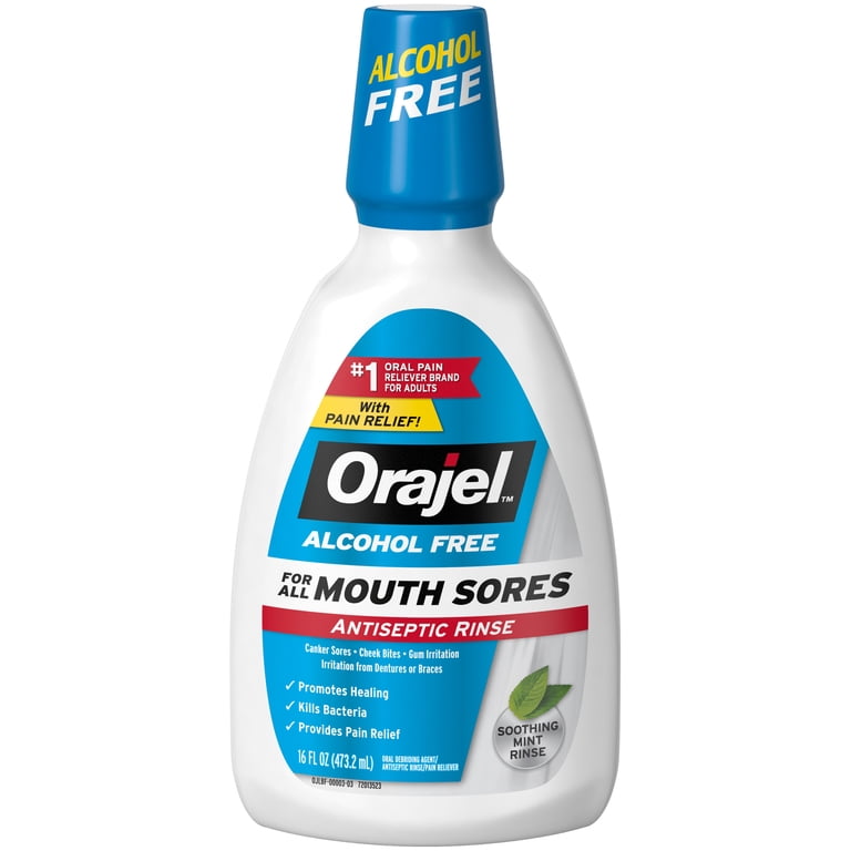 Orajel Alcohol-Free Antiseptic Rinse, 16 fl oz photo 1