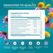 PUREHEALTH RESEARCH Lymph System Support Supplement - Lymphatic Drainage Supplement with Dandelion Extract, Cleavers, Burdock Powder - Reduce Swelling and Cleanse Lymph