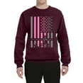 thumbnail image 2 of Nurse Flag Heartbeat Hero Caregiver Nurse Gift | Mens Independence Day Crewneck Graphic Sweatshirt, Maroon, Medium, 2 of 4