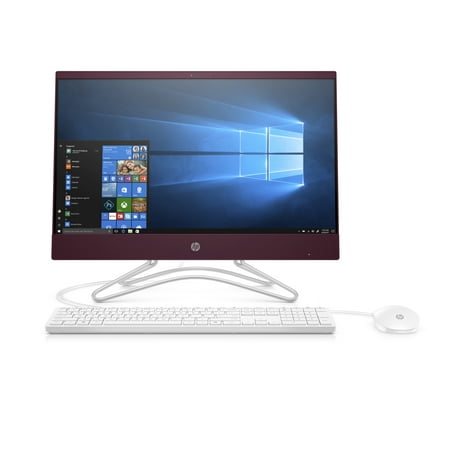 HP 22 All-in-One PC 21.5", Intel Celerion G4900T, Intel UHD Graphics 610, 1TB HDD, 4GB SDRAM, DVD, Privacy Webcam, Maroon Burgundy, 22-c0083w