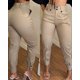 thumbnail image 1 of Pantalones de moda de cintura alta con diseño de botones y bolsillos, paquete de pantalones para mujer, pantalones casuales, 1 of 5