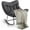 Gray, variant on Papasan Rocking Chair, Outdoor Patio Rocking Chairs with Thick Cushion and Removable Side Pockets, Oversized Rocker Egg Chair for Bedroom, Porch, Garden (Gray, 43.3"D x 36.22"W x 24.8"H)
