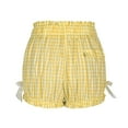 thumbnail image 6 of Byworldtasic Womens Shorts Women Y2k Gingham Bloomers Cute Low Waist Plaid Pj Shorts Sexy Micro Sleep Shorts Ruffle Pajama Bottoms, 6 of 7