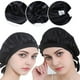 thumbnail image 5 of Sombrero de gorro de dormir de seda real para dormir de color liso Gorro para la pérdida del cabello para mujeres niñas (negro), 5 of 5
