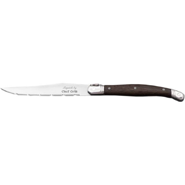 Cuchillo para carne LaguioleWoodDark 1pza 23 cm Acero Inoxidable VentDepot
