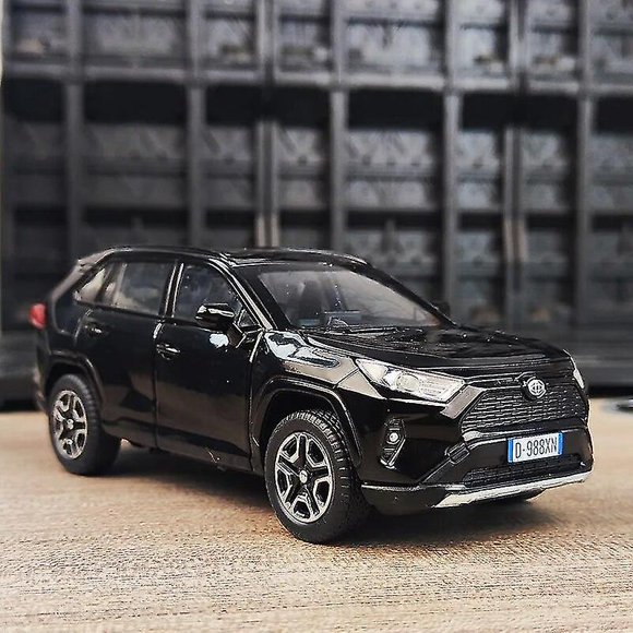 1:32 RAV4 SUV 2023 Modèle de Voiture Jouet en Alliage Moulé sous Pression avec Son et Lumière à Rétrofriction Jouet pour Enfants Objets de Collection Cadeau d'Anniversaire