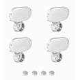 thumbnail image 5 of Modern Rustic  Frameless Mirror Chrome Oval Clips 30.5x64 - Chrome, 5 of 5
