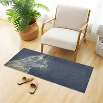 Cat Bathroom Rug Non Slip Bathroom Mats Entry Door Soft Carpets for Kitchen Bedroom Living Room 39x20 inch