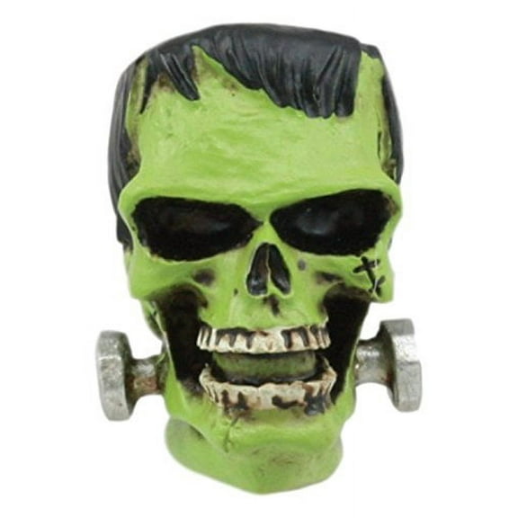 Ebros Halloween Dr Victor Frankenstein Skull Figurine 2" H Miniature Frankenskull Gothic Skeleton