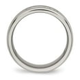 thumbnail image 2 of Titanium Polished Grooved CZ Ring, 2 of 9