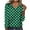 1Green, variant on Hanen Long Sleeve Womens Tops Casual Women's Fashion Printed V-Neck Pullover Long Sleeve Casual Button Top Athletic Sweatshirts for Women