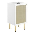 thumbnail image 5 of Sink Vanity Cabinet, White, Wood, Hotel Bedroom Bathroom, Modern Contemporary HB36408, 5 of 15