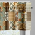 thumbnail image 2 of Ambesonne Boho Valance & Curtain 3 Pcs Set, Vintage Spices and Patchworks, 55"x24", Taupe Grey Teal Orange, 2 of 7
