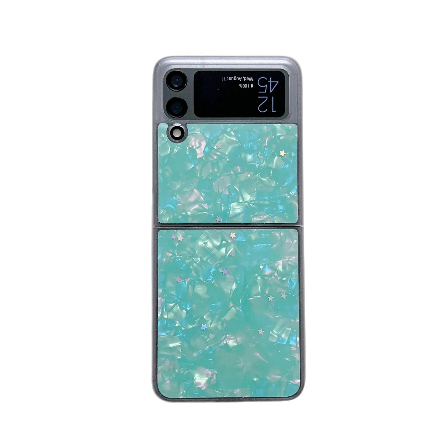 Allytech Samsung Z Flip 3 Case, Galaxy Z Flip 3 Cover, Glitter Pearl ...