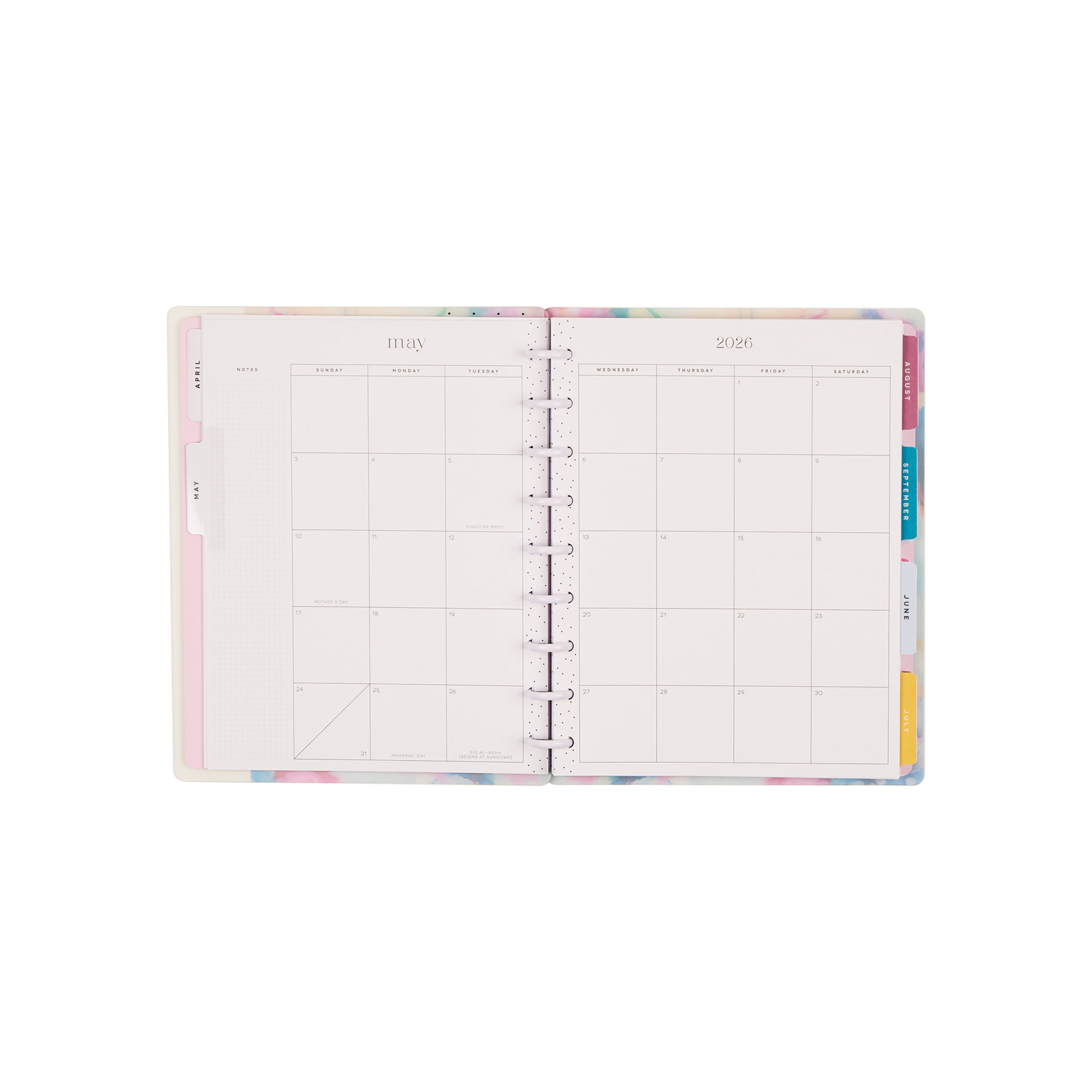 Happy Planner Monthly Weekly Classic Planner (7” x 9.25”) Abstract Expression 15-Month April 2026-June 2027, disc bound system