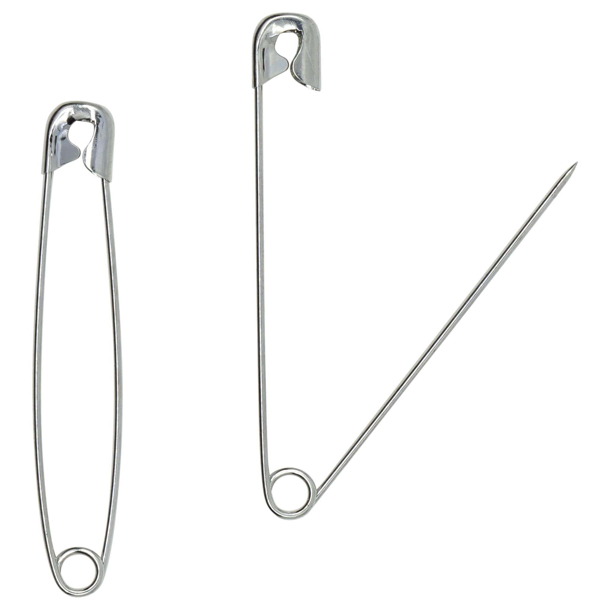 Generic Large Nickel-Plated Safety Pins 2 Inch 20 Pack for Sewing