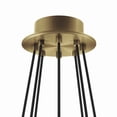 thumbnail image 3 of Modway Surround 8-Light Chandelier in White Satin Brass, 3 of 7