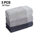 thumbnail image 2 of 3-Pack Dark Grey Hand Towels, 13.3"x29.5", 100% Cotton, High Absorbent, Machine Washable, 2 of 5