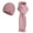 Pink 2, variant on gbyLJF Women's Winter Scarf and Hat Set Fashion Casual Knitted Hat Warm Soft Solid Color Hat Scarf