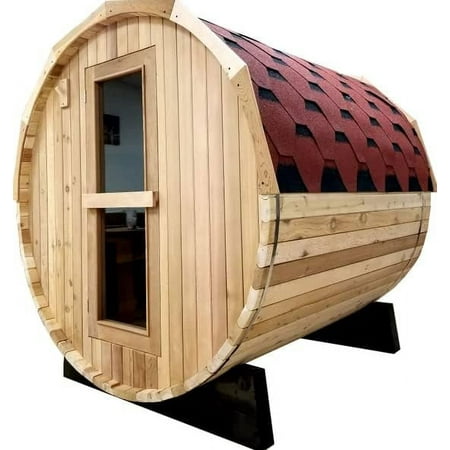 Canadian Red Cedar Barrel Sauna - Outdoor Saunas for Home - Steam Sauna - Home Sauna