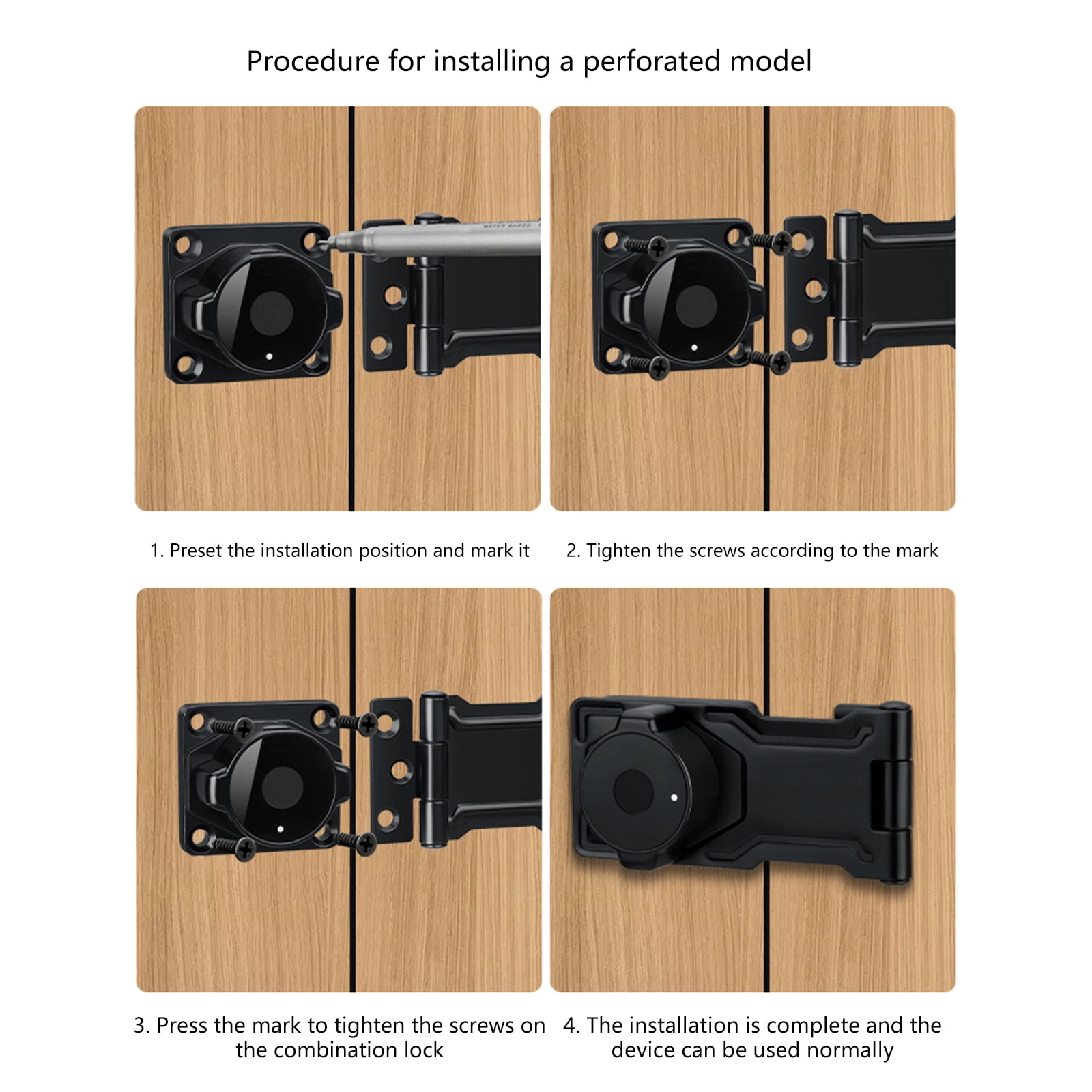 Keyless Cabinet Lock Fingerprint Recognition Lock Cabinet Keyed Hasp Lock for Drawers, Cabinets, Cupboard Enduring