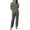 A-Grey476, variant on Womens Polka Dot Pajama Set Long-Sleeve Top Pants Sleepwear Winter Warm Comfy Casual Home Wear