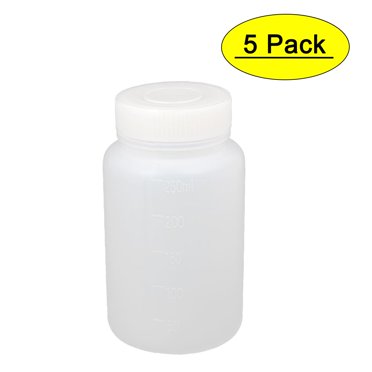 20-Pack 16oz/500ml Plastic Sample Bottles With Caps - PP Wide Mouth Reagent Bottles For Lab & Storage