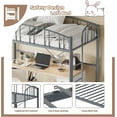 thumbnail image 3 of Twin Loft Bed, Heavy Duty Metal Frame with Guardrails & Ladder, 3 of 7