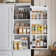 thumbnail image 6 of 67" Kitchen Pantry Storage Cabinet, Large Food Pantry with 5 Doors & 9 Adjustable Shelves, Buffet Hutch with Pull-Out Shelves & 3-Tier Door Shelves for Kitchen, Dining Room, 6 of 10