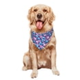 thumbnail image 5 of Naloa Blue Flower Skull Dog Bandanas 1PC Washable Triangle Dog Scarfs Premium Durable Fabric, for Small Medium Large Dogs and Cats, 5 of 6
