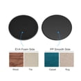 thumbnail image 4 of Unique Bargains Exercise Core Sliders, 175mm Dia. Glider Discs with Cloth Bag for Full Body Workout, Black, 1Set, 4 of 6