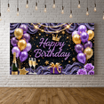thumbnail image 6 of Decorative Happy Birthday Banner Luxurious Birthday Decoration Reusable Party Backdrop for Birthday Celebration Party Decoration Events, 6 of 7