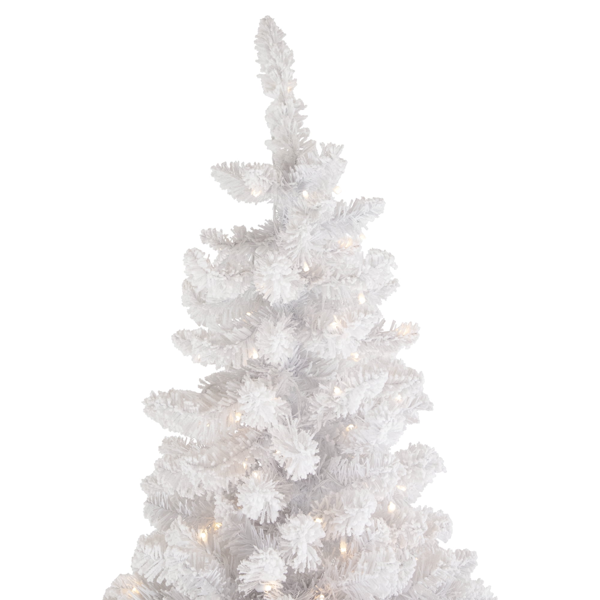 Northlight 9' Pre-Lit Flocked Norway White Pine Artificial Christmas Tree Warm White LED Lights