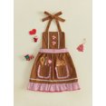 thumbnail image 6 of RUINIXCW Baby Girl Christmas Dress Halter Apron Dress Toddler Gingerbread Costume, 6 of 8