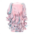 thumbnail image 3 of Peluca de Cosplay 80 cm Clip de Anime Color Cabello Rizado Peluca Multicolor Europea y Peluca de Halloween, 3 of 5