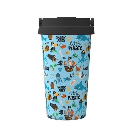 

Junzan Animal Pirate for Stainless Steel Vacuum Insulated Tumbler - Reusable Insulated Cold Brew Iced Coffee Cup Thermos -Gifts for Women Men Him Her