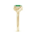thumbnail image 3 of Angara Natural 0.66 Ct. Emerald with Diamond Classic Ring in 14K Yellow Gold for Women (Ring Size: 3), 3 of 9