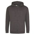 thumbnail image 2 of AWDis Men 80/20 Midweight College Full-Zip Hooded Sweatshirt XL CHARCOAL, 2 of 3