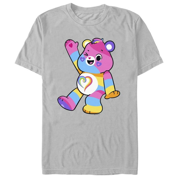 Men's Care Bears Togetherness Bear  Graphic Tee Silver 2X Large