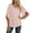 Pink, variant on Women's Fall Casual 3/4 Ruffled Sleeve Chiffon Blouse Tops for Women,valentine's day,Pink,L