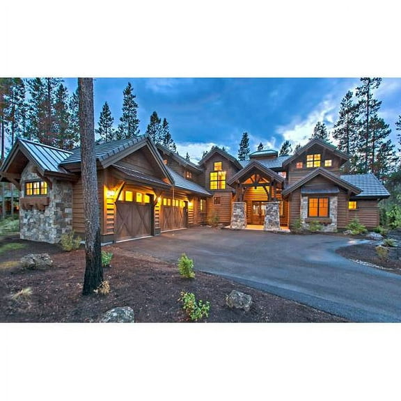 The House Designers: THD-9069 Builder-Ready Blueprints to Build a Luxury Mountain House Plan with Crawl Space Foundation (5 Printed Sets)