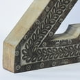 thumbnail image 4 of Handmade Eco-Friendly Wall Mount & Table Top Décor Gray Antique "Z" Wood Alphabet Letter Block, 4 of 8